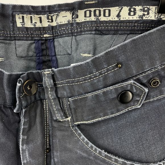 Jack & Jones Dark Wash Work Jeans | Size 32 | Carpenter Style | Distressed Cuffs - Picture 9 of 16